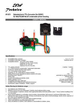 #11071 TTL-Converter for Nauticam NA-A7 housing