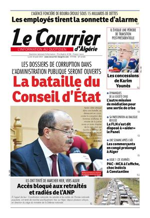 Le Courrier d'Algérie du lundi 19 août 2019