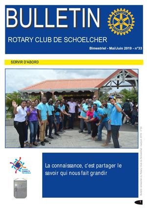 Bulletin Rotary Club de Schoelcher n°33 Mai-Juin 2019