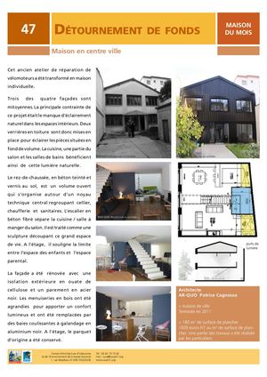 Rénovation - Détournement de fonds