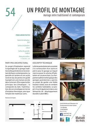 Maison neuve - Un profil de montagne