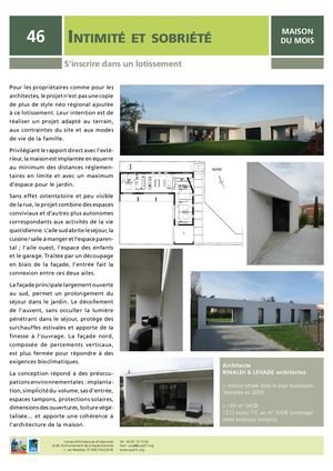 Maison neuve - Intimité et sobriété