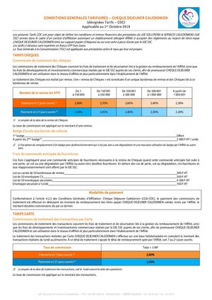 GIE SSC Tarifs affiliés 102019