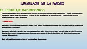 Lenguaje De La Radio