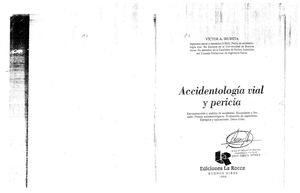 ACCIDENTOLOGIA VIAL Y PERICIA 1 Ed (Victor Irureta).