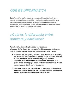 Que Es Informatica