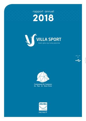 Villa Sport Rapport Annuel 2018