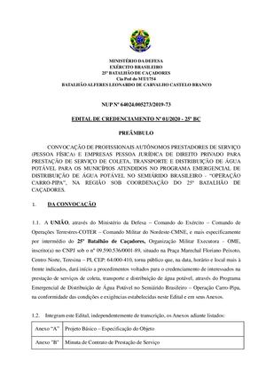 Edital De Credenciamento 2020 - Após Retorno Da CJU