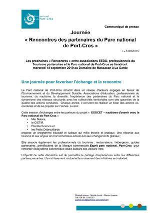 RP Rencontre Partenaires Parc National De Port Cros