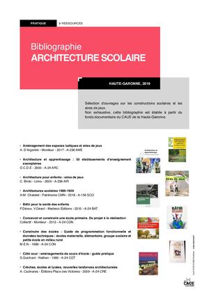 Bibliographie - Architecture scolaire