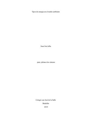 Tipos De Energía En El Medio Jjjjjj