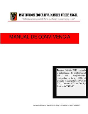 Manual De Convivencia Mua 2019