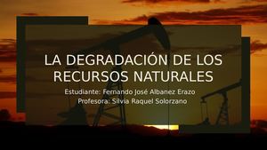 La Degradación De Los Recursos Naturales Libro Digital