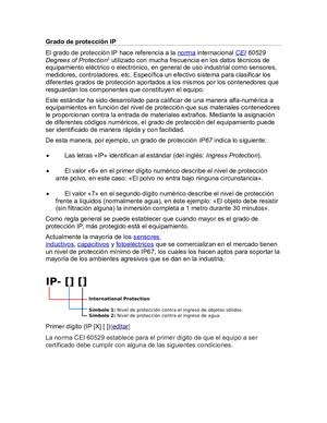 Grado De Protección IP