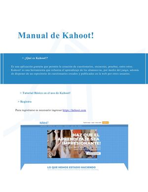 Manual De Kahoot!