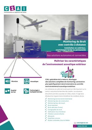 Analyse et enregistrement de l'environnement acoustique extérieur