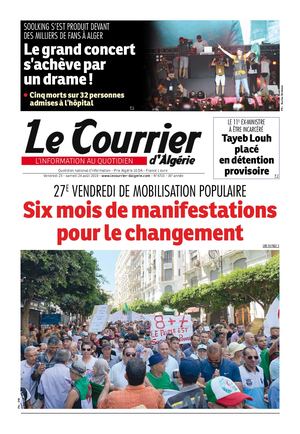 Le Courrier d'Algérie du samedi 24 août 2019