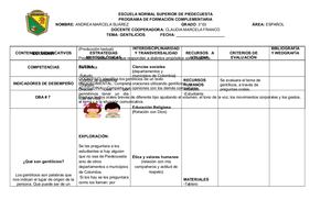 Planeación de español