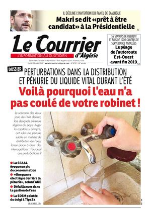Le Courrier D'Algérie Du Lundi 26 Août 2019
