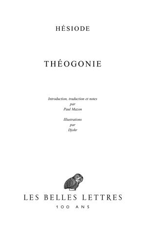 Extrait : Hésiode - Théogonie