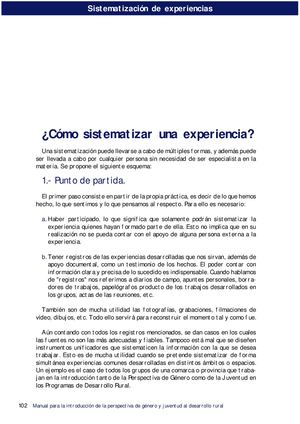 ¿Cómo Sistematizar Una Experiencia