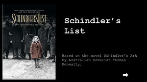 Movie's Presentation Schindler's List