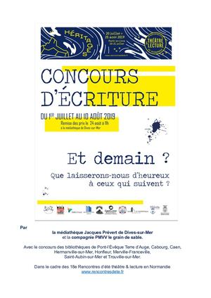 Concours d'écriture 2019