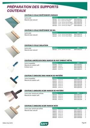 Savy - Catalogue Préparation des supports 2019