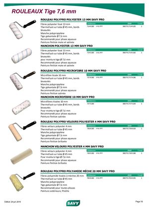 Savy - Catalogue Rouleaux 2019