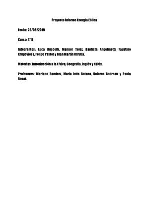 Proyecto Informe Energía Eólica