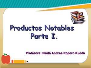 Productos Notables Parte I