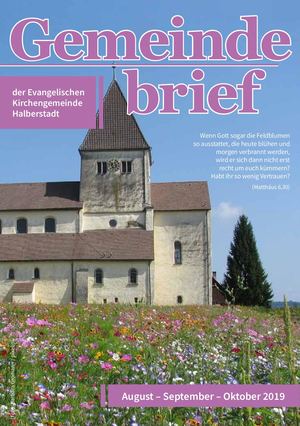 Gemeindebrief August - Oktober 2019