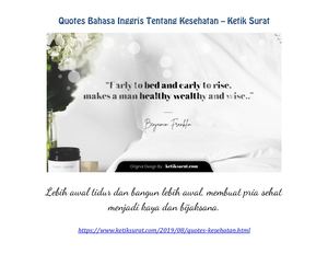 Quotes Kesehatan - Ketik Surat
