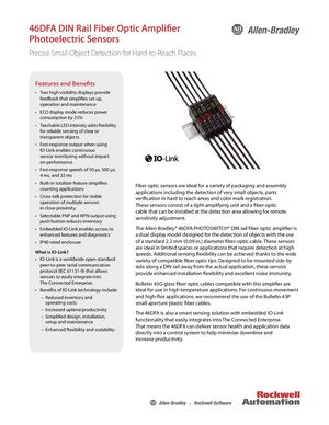46DFA DIN Rail Fiber Optic Amplifier Product Profile