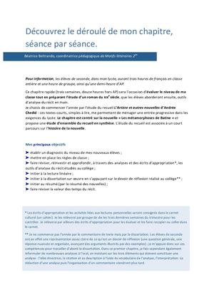 Découvrez le deroule de sa sequence