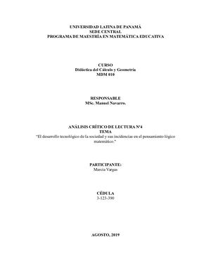 El desarrollo tecnológico de la sociedad y sus incidencias en el pensamiento lógico matemático