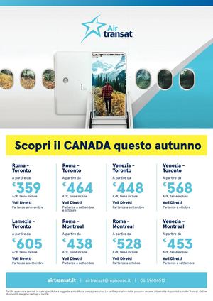 Air Transat Autumn Commercial Push