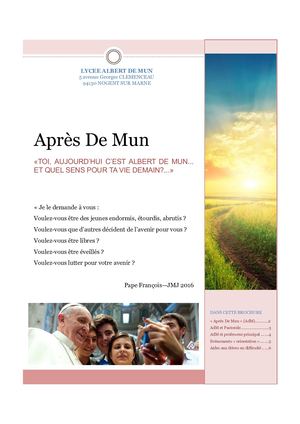 Brochure Après De Mun