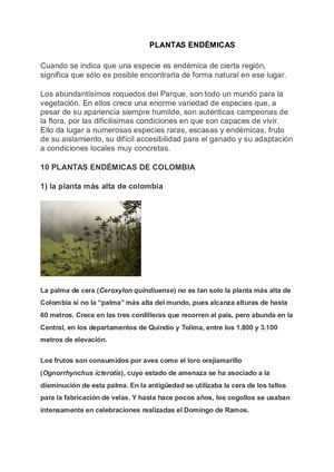 Plantas Endémicas