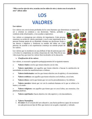 Los Valores