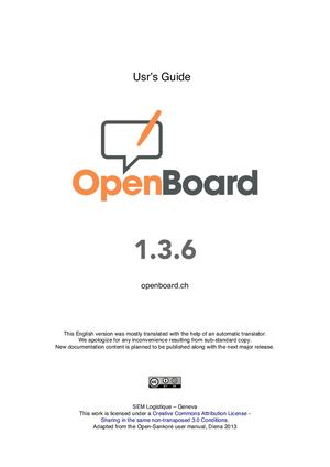 Open Board Users Guide 1 3 6