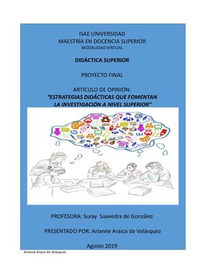 ESTRATEGIAS DIDÁCTICAS QUE FOMENTAN  LA INVESTIGACIÓN A NIVEL SUPERIOR