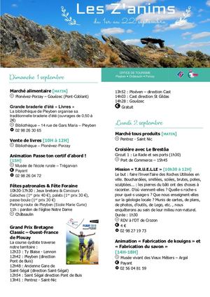 Les Z Anims du 1 Au 22 Septembre