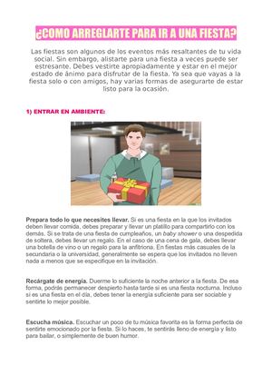 Como arreglarte para ir a una fiesta