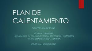 plan de calentamiento