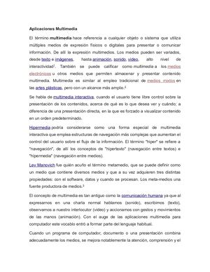 Aplicaciones Multimedia