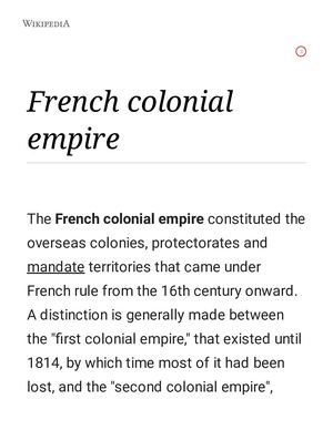 FRENCH COLONIAL EMPIRE