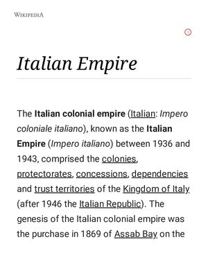 ITALIAN EMPIRE