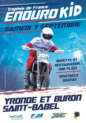 Programme Trophée De France enduro kid - YRONDE ET BURON - SAINT BABEL