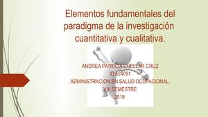 Elementos Fundamentales Del Paradigma De La Investigación Cuantitativa